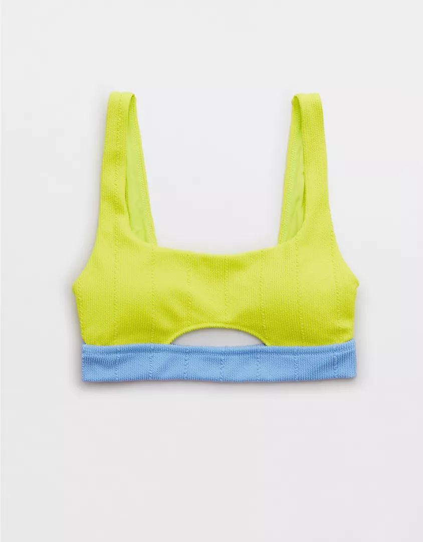 Aerie Crinkle Cut Out Scoop Bikini Top | American Eagle Outfitters (US & CA)