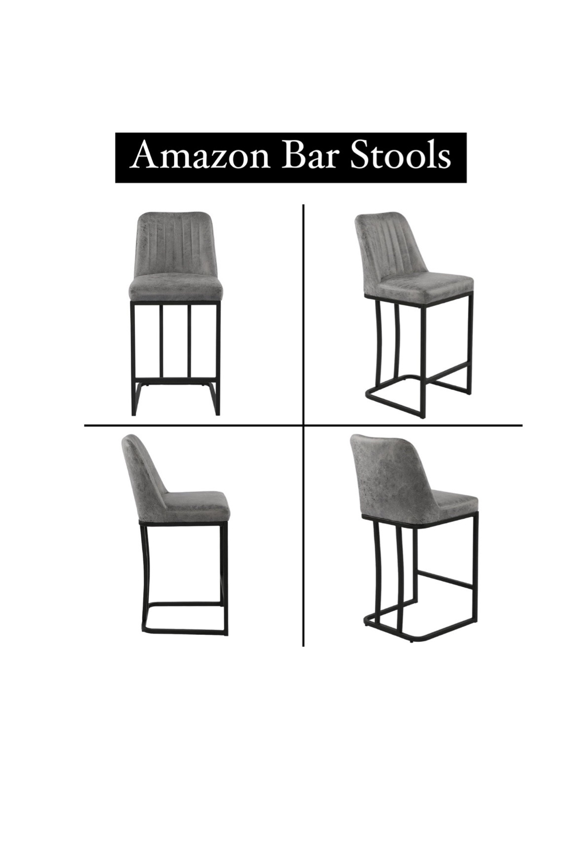 Affordable Amazon bar stools in two color options 