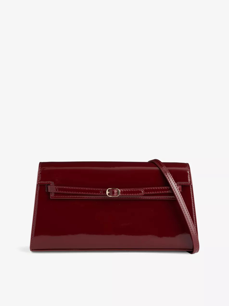 Belted patent-leather shoulder bag | Selfridges