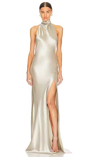 x REVOLVE Penelope Gown in Silver | Revolve Clothing (Global)