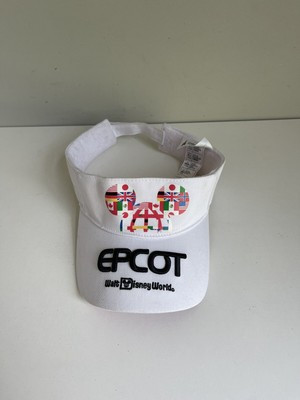 Disney Walt Disney World Epcot Visor Cap Hat White Flag Design | eBay US