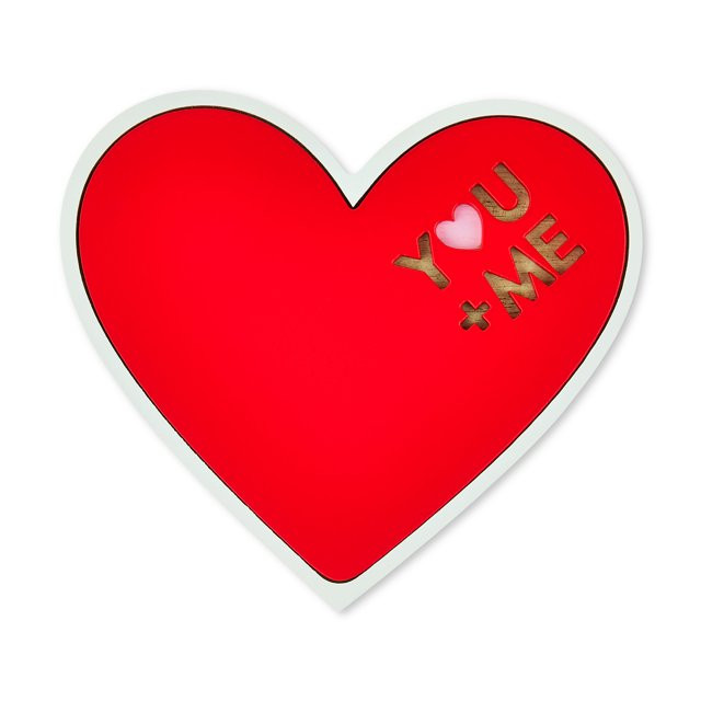 Valentine's Day You + Me Heart-Shaped Tabletop Decor, 5", by Way To Celebrate | Walmart (US)