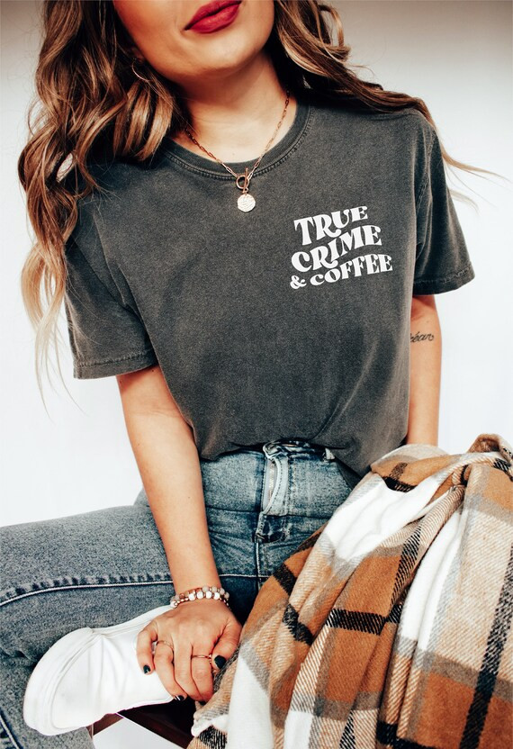 True Crime & Coffee Vintage Comfort Colors Tee  True Crime | Etsy | Etsy (US)