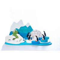 Polar Paradise Glacier Stacker Set - Arctic/Igloo/Polar Bear/Penguin Handcrafted Winter Playset/Montessori & Waldorf Inspired | Etsy (US)