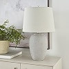 Nourison 23" Olive Green Ceramic Pot Table Lamp for Bedroom, Living Room, Dining Office, with Whi... | Amazon (US)