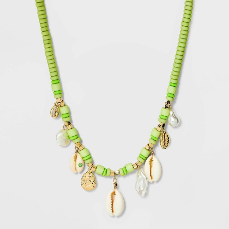 Cowrie Shell Beaded Necklace - A New Day™ | Target