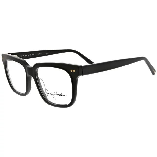 Sean John Men's Square Eyeglasses, SJO5144, Matte Black, 54-19-150, with Case | Walmart (US)