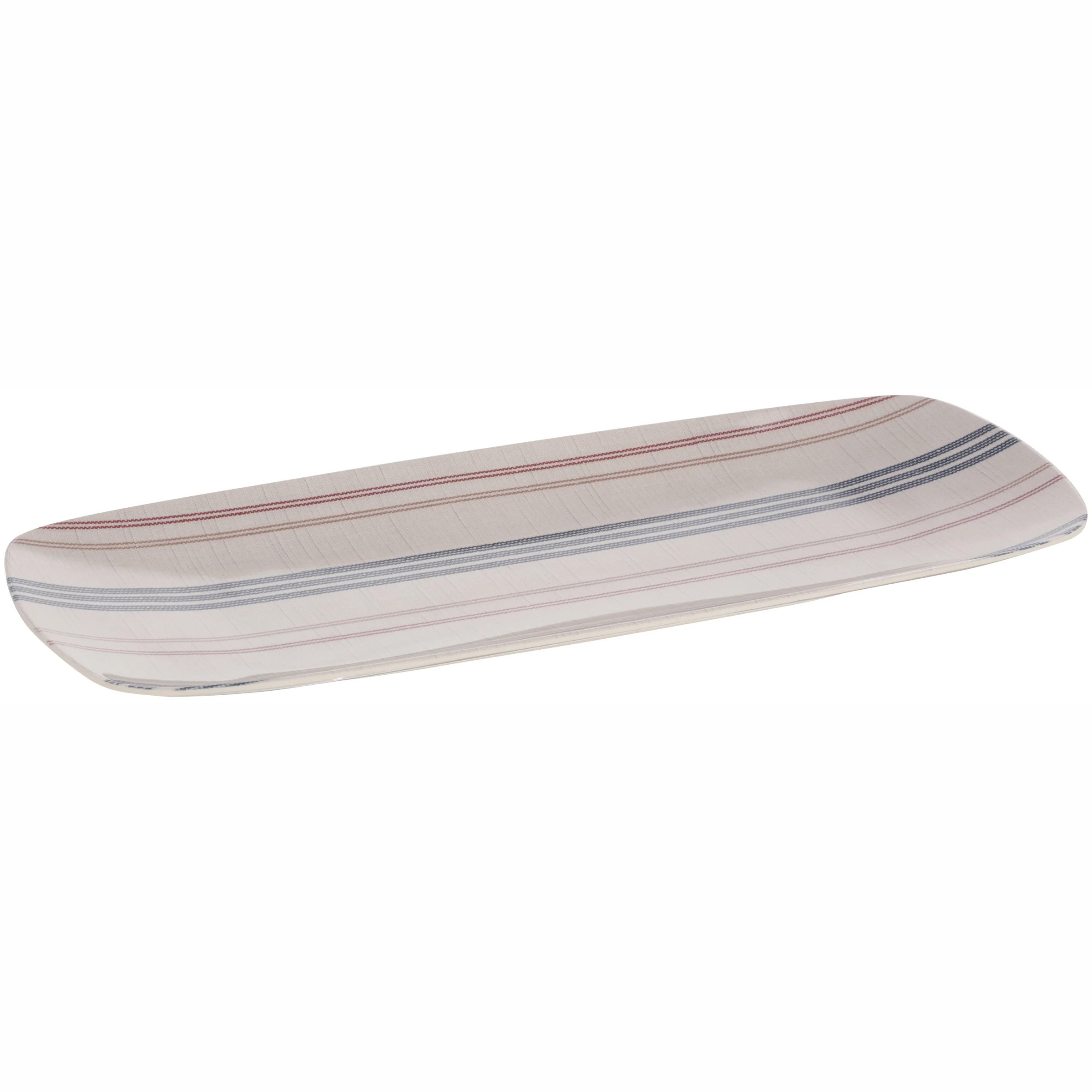 Mainstays Outdoor Melamine Striped Serving Tray | Walmart (US)