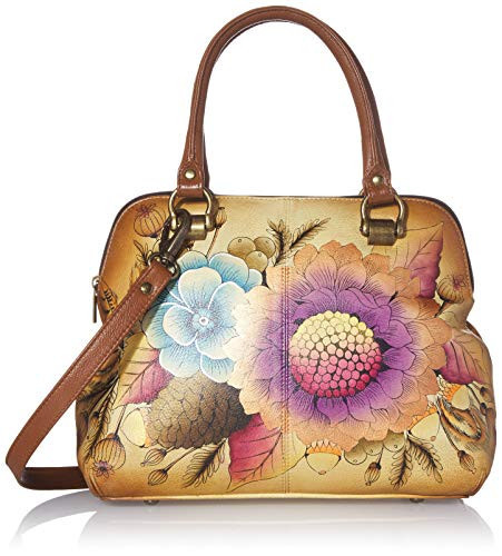 Anna by Anuschka womens Leather Medium Satchel Bag, Rustic Bouquet, One Size US | Amazon (US)
