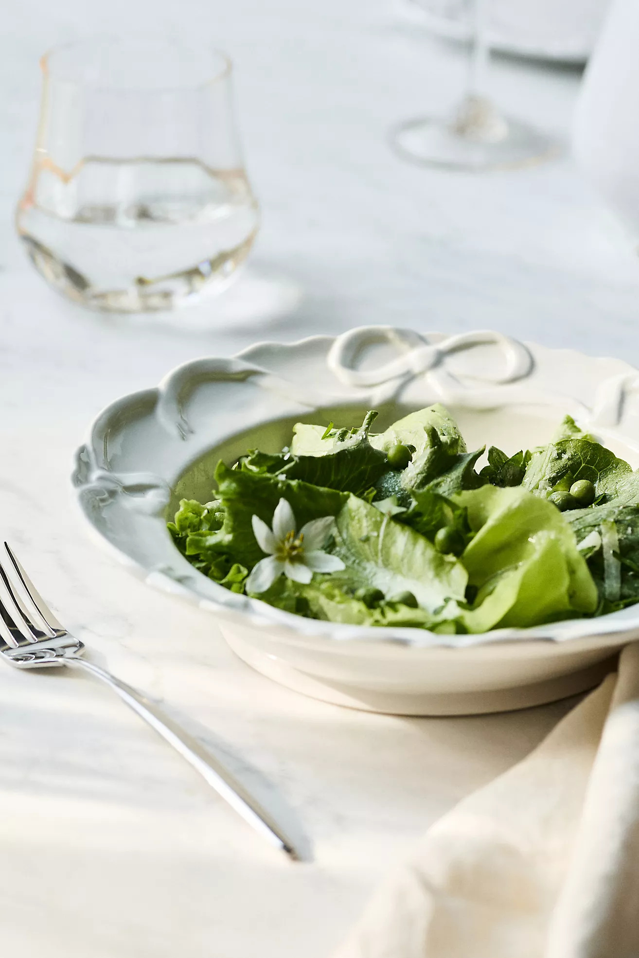 Benedita Bow Stoneware Bowls, Set of 4 | Anthropologie (US)