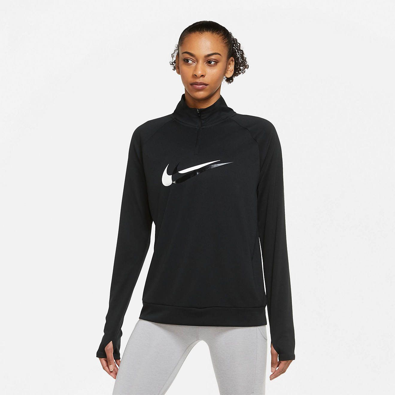 Nike Women's Dri-FIT SWSH Run HZ Long Sleeve Top | Academy | Academy Sports + Outdoors