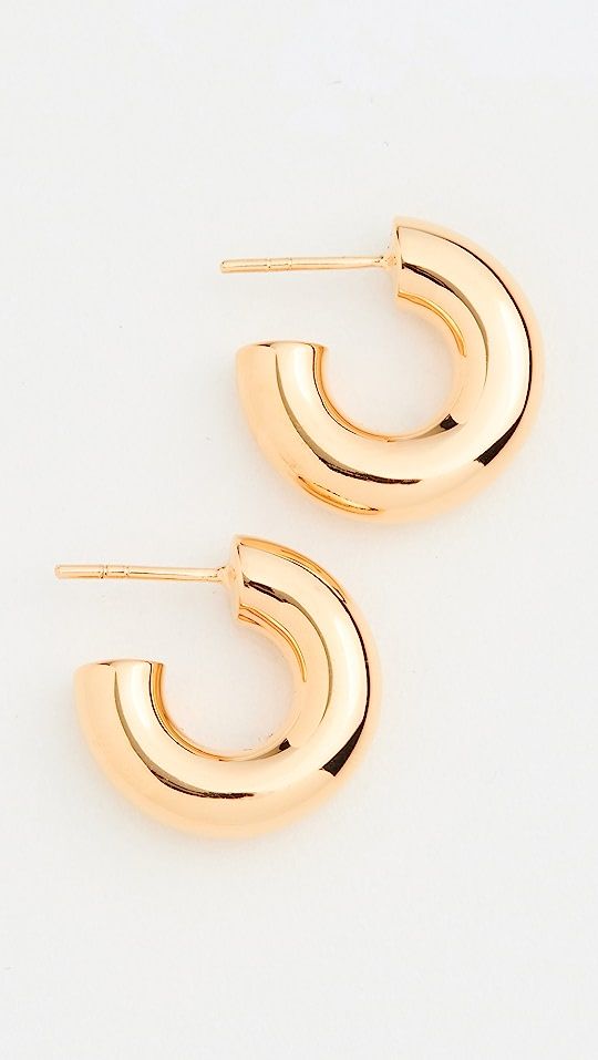 Gold Medium Chubby Hoop Earrings | Shopbop