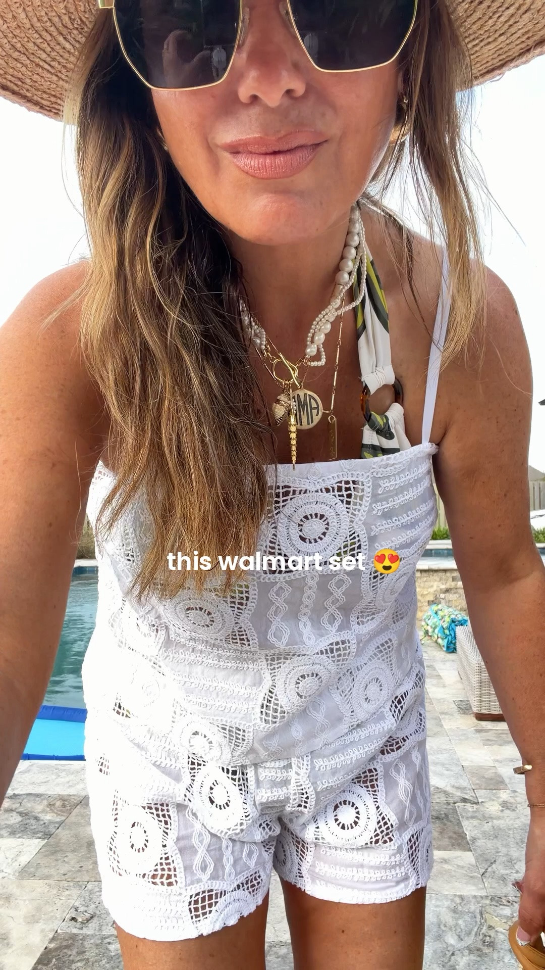 This Walmart set is almost sold out!! Love it so much. It’s a coverup but bought a tube top and short spandex to wear under it. 
Have it in RED too!! The red is so cute!! 
Wearing size medium in both.

#LTKootd #LTKOver40 #LTKSeasonal