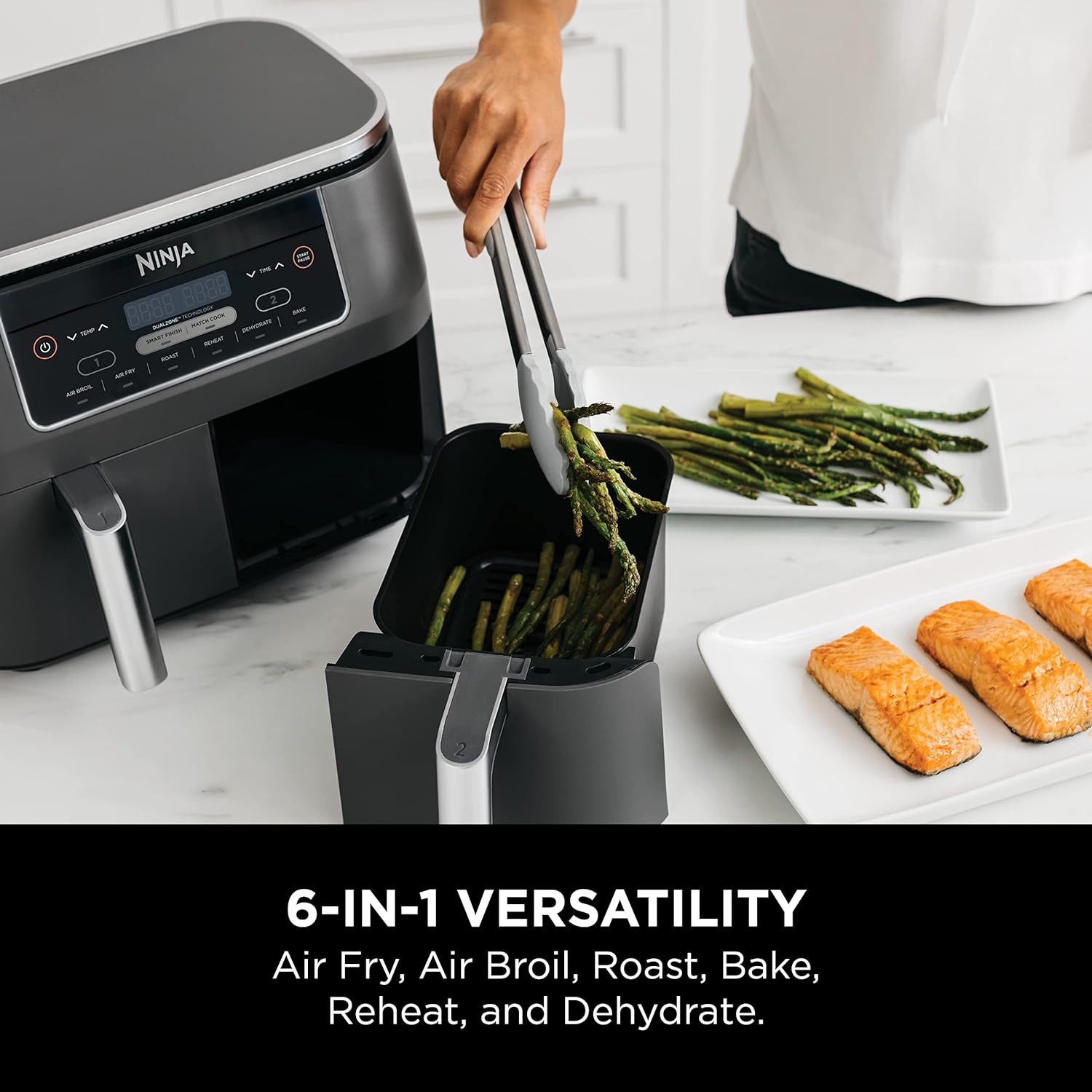 Ninja Foodi 6-in-1 8-qt. (7.6L) 2-Basket Air Fryer DualZone Technology, Match Cook & Smart Finish... | Amazon (CA)