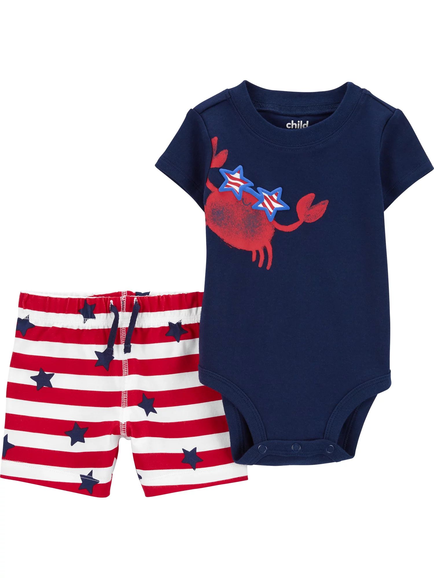 Carter's Child of Mine Baby Boy Patriotic Bodysuit and Pant Set, 2-Piece, Sizes Preemie-12M | Walmart (US)