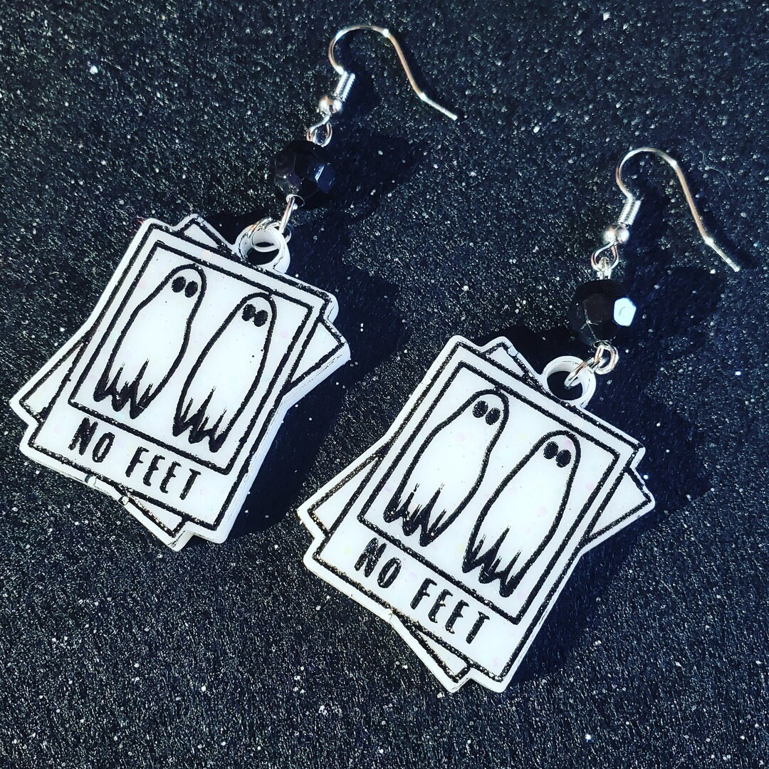 No Feet Ghost Polaroid Earrings - Etsy | Etsy (US)