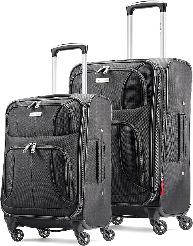Samsonite Aspire Xlite Softside Expandable Luggage with Spinner Wheels, Black, 2-Piece Set (20/25... | Amazon (US)
