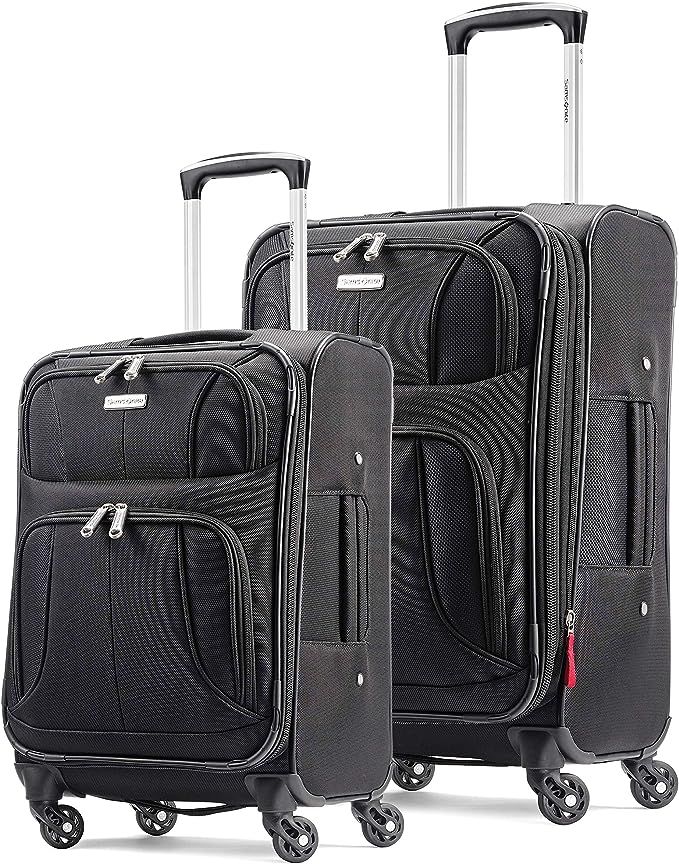 Samsonite Aspire Xlite Softside Expandable Luggage with Spinner Wheels, Black, 2-Piece Set (20/25... | Amazon (US)