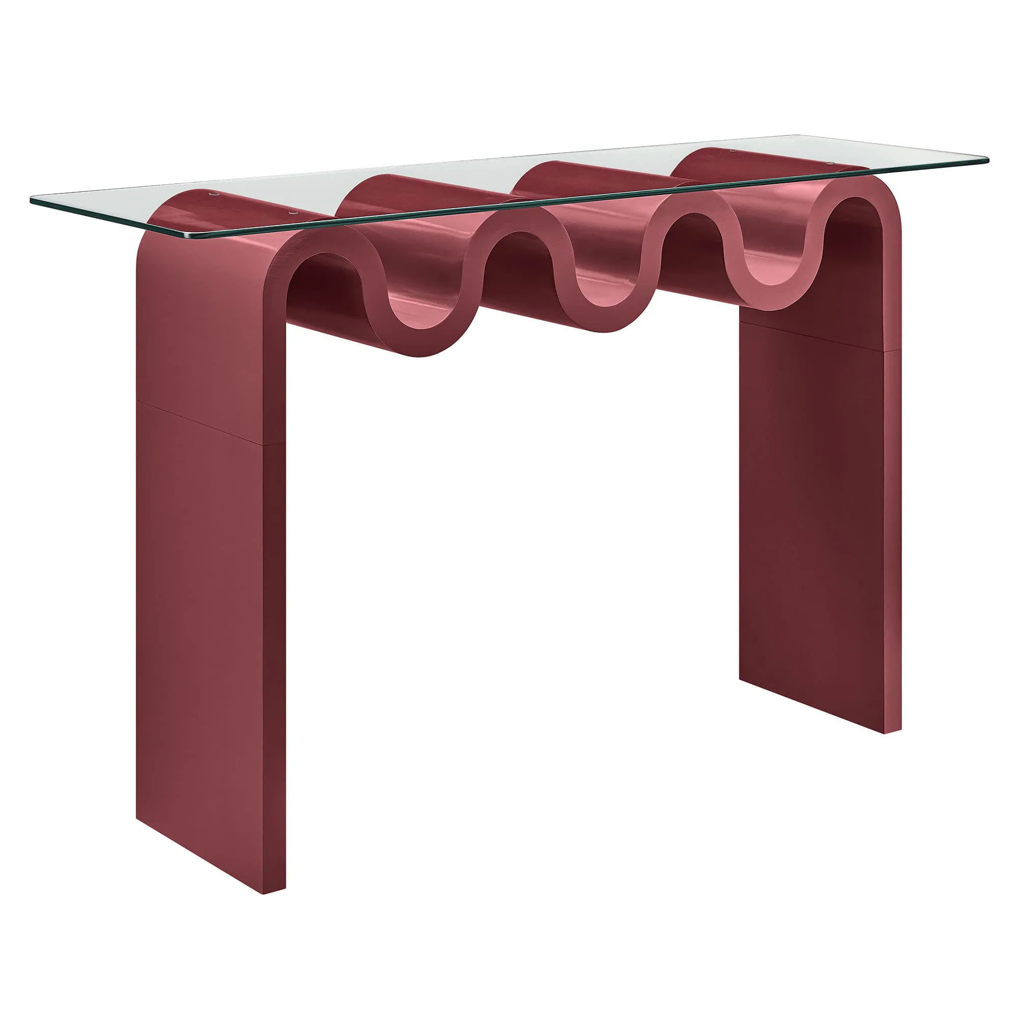 Modway Ondine Glass Top 50-in Console Table in Spiced Apple one_size | EEI-6901-SPA | Lowe's