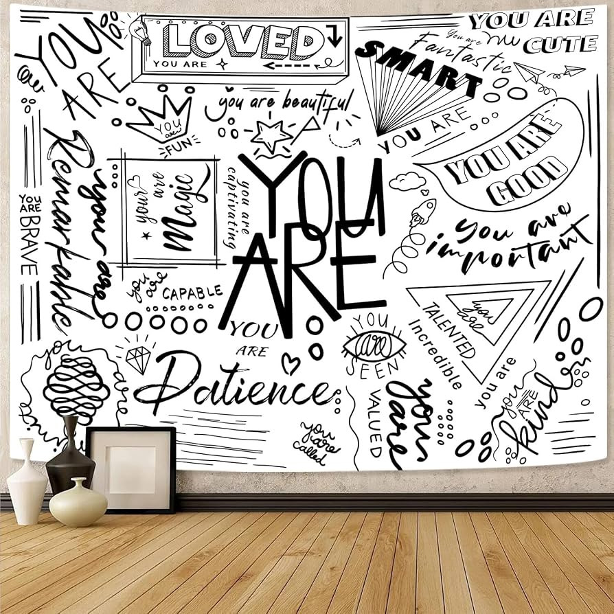 Fungarth Quote You Are Tapestry Classroom Positive Kids Tapestries Wall Hanging Inspirational Mot... | Amazon (US)