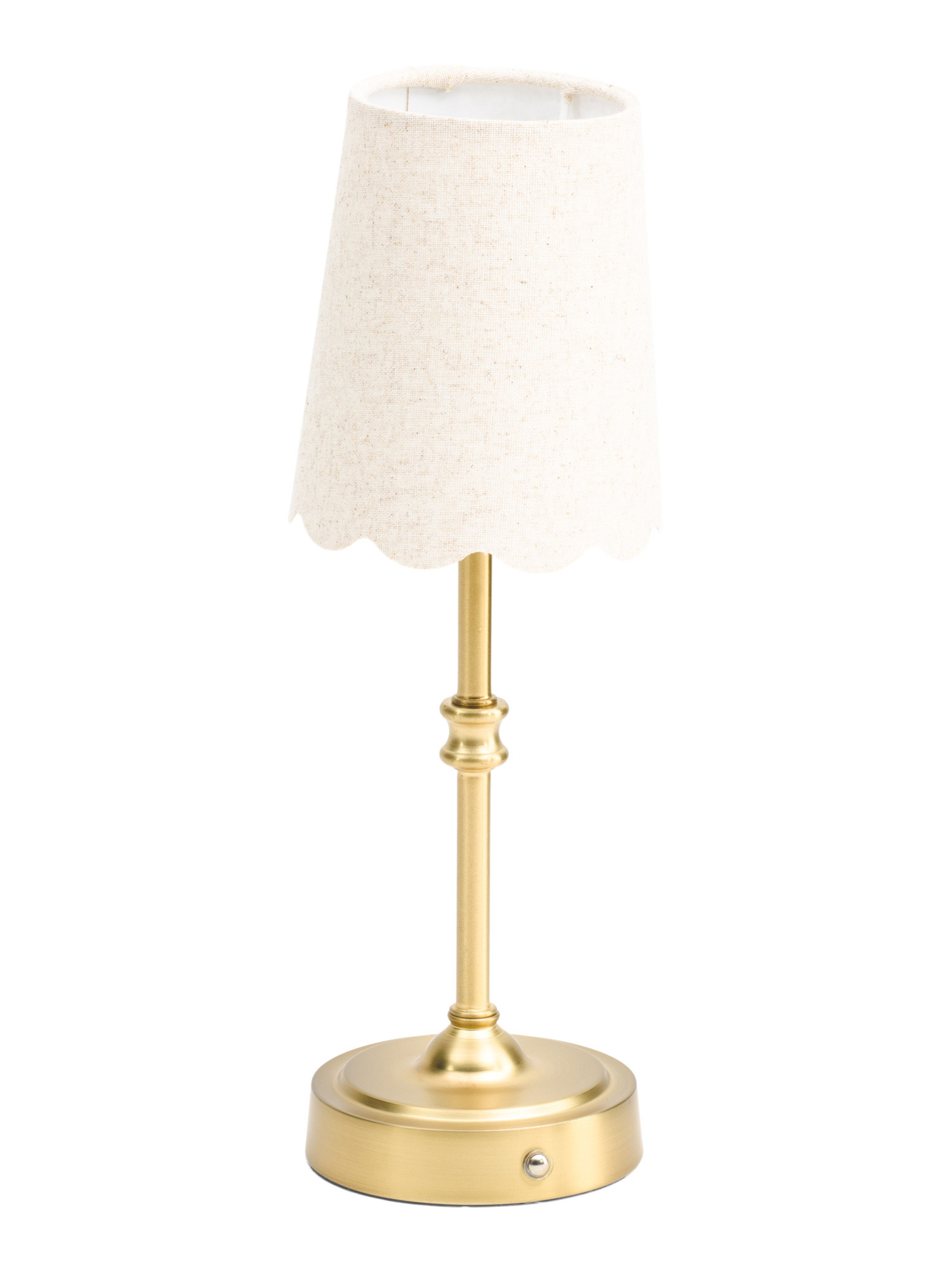 13.5in Iron Scalloped Shade Rechargeable Touch Lamp | Lighting | Marshalls | Marshalls