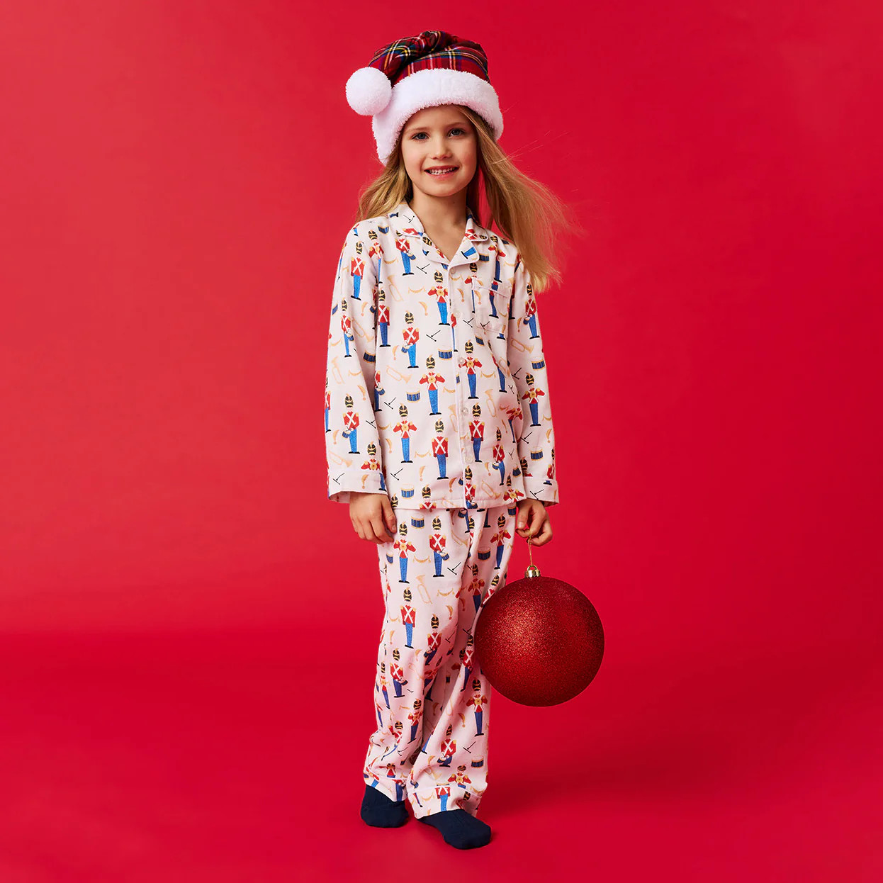 Nutcracker Beige Flannelette Luxe Pajamas | Bastian | Posh Peanut