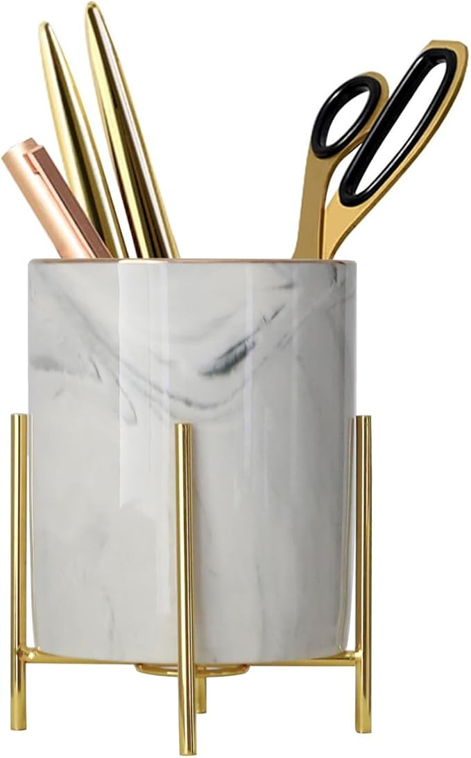 Pen Holder for Desk Cute &Home and Office Decor for Makeup Brush Holder Cup, Stationery Holder, S... | Amazon (US)