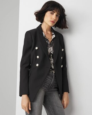 Women's Studio Blazer in Black size 00 | White House Black Market, Business Casual Work Clothes | White House Black Market