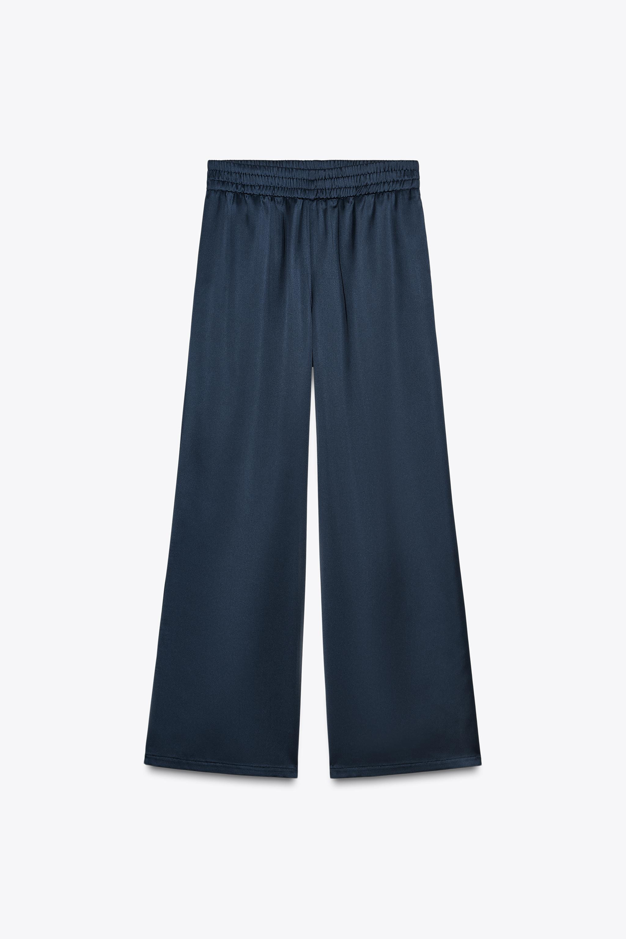 SATIN WIDE LEG PANTS | Zara US