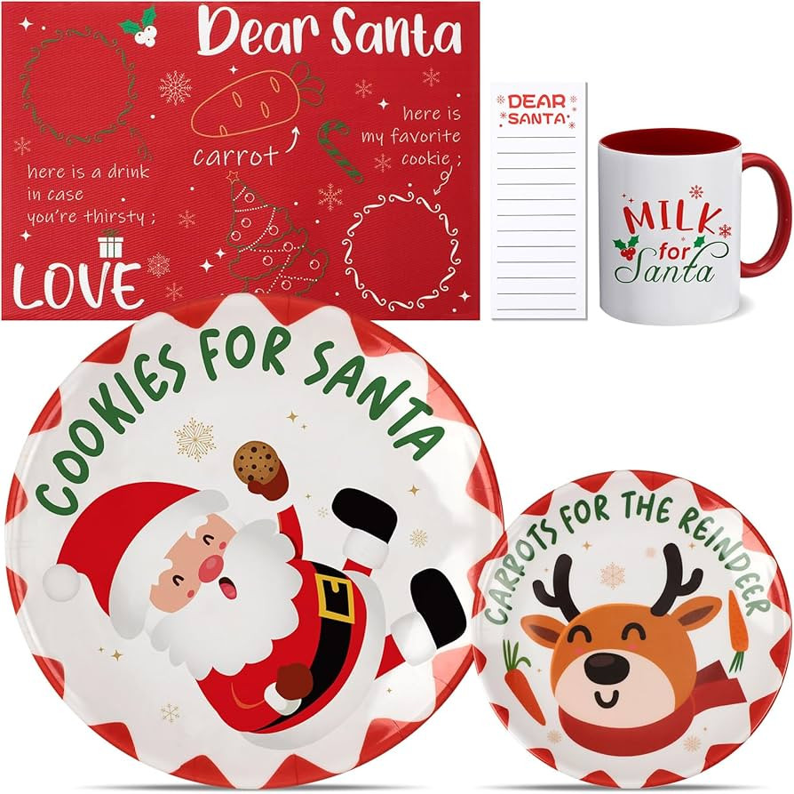 Cholemy 5 Pcs Christmas Cookies For Santa Carrots for the Reindeer Gifts Santa Cookies Reindeer C... | Amazon (US)