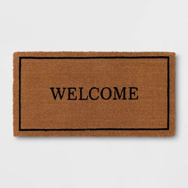 1'11x2'11" 'Welcome' Coir Doormat Black - Threshold™ designed with Studio McGee | Target