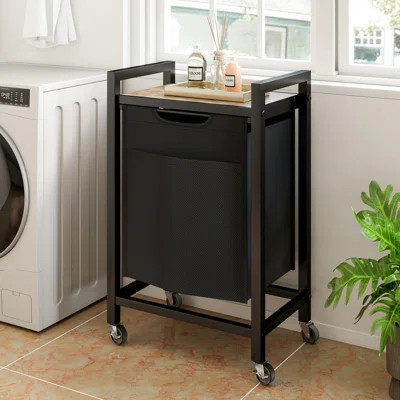 Laundry Hamper with Wheels, Home Freestanding Laundry Basket with Removable Bags and Storage Platform | Wayfair North America
