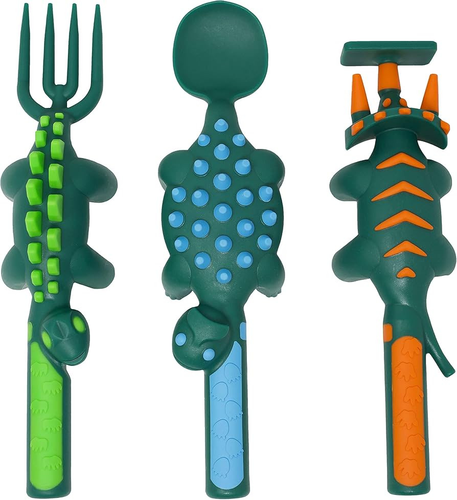 Constructive Eating - Toddler Utensils Made in USA - Construction Silverware for Toddlers - Const... | Amazon (US)