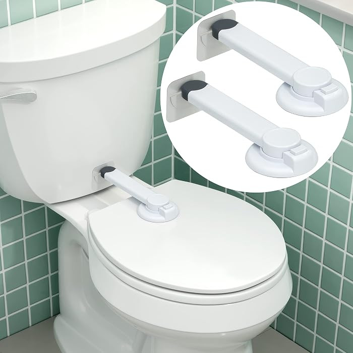 Toilet Locks Baby Proof (2-Pack) Ideal Baby Proof Toilet Lid Lock with Arm – No Tools Needed Ea... | Amazon (US)