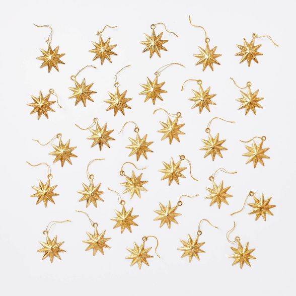 Large Set of Gold Star Ornaments - Threshold&#8482; designed with Studio McGee | Target