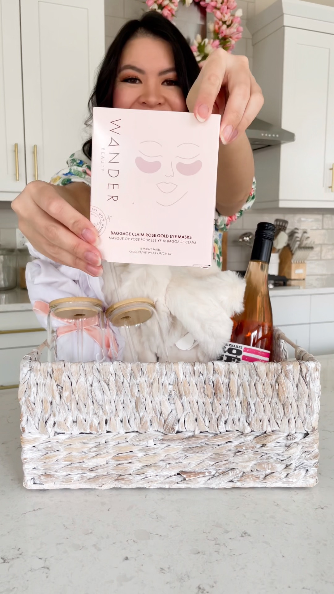 Bridal shower gift basket idea with white ruffle pj set, fleece slippers with over 36K reviews, viral glass cups, and some self care products, bridal gift ideas

#LTKunder50 #LTKGiftGuide #LTKwedding
