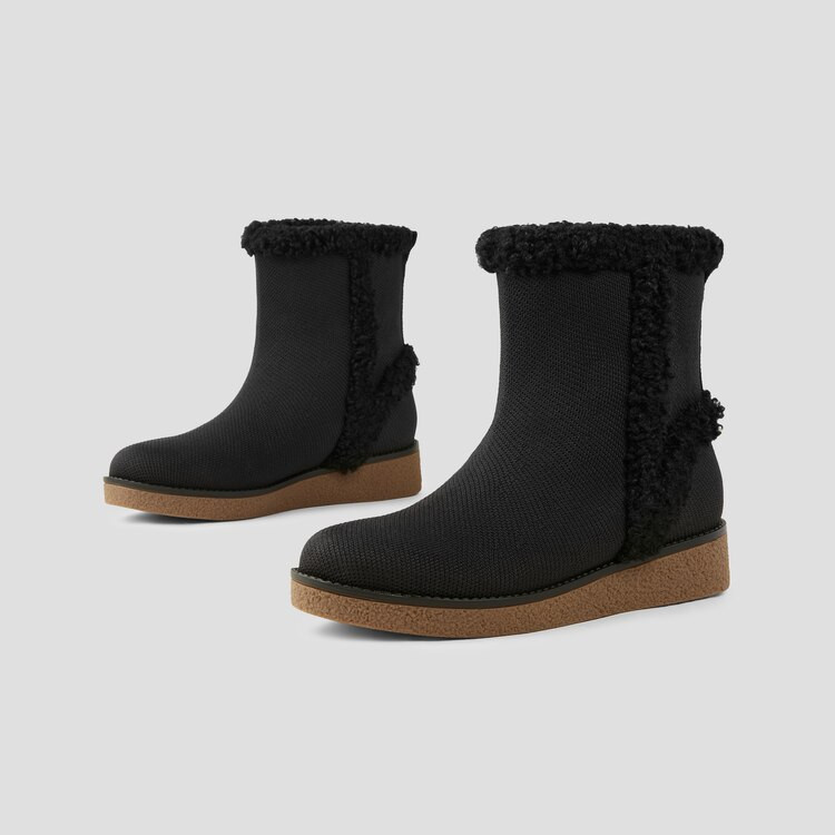 Faux Fur Ankle Bootie | VIVAIA