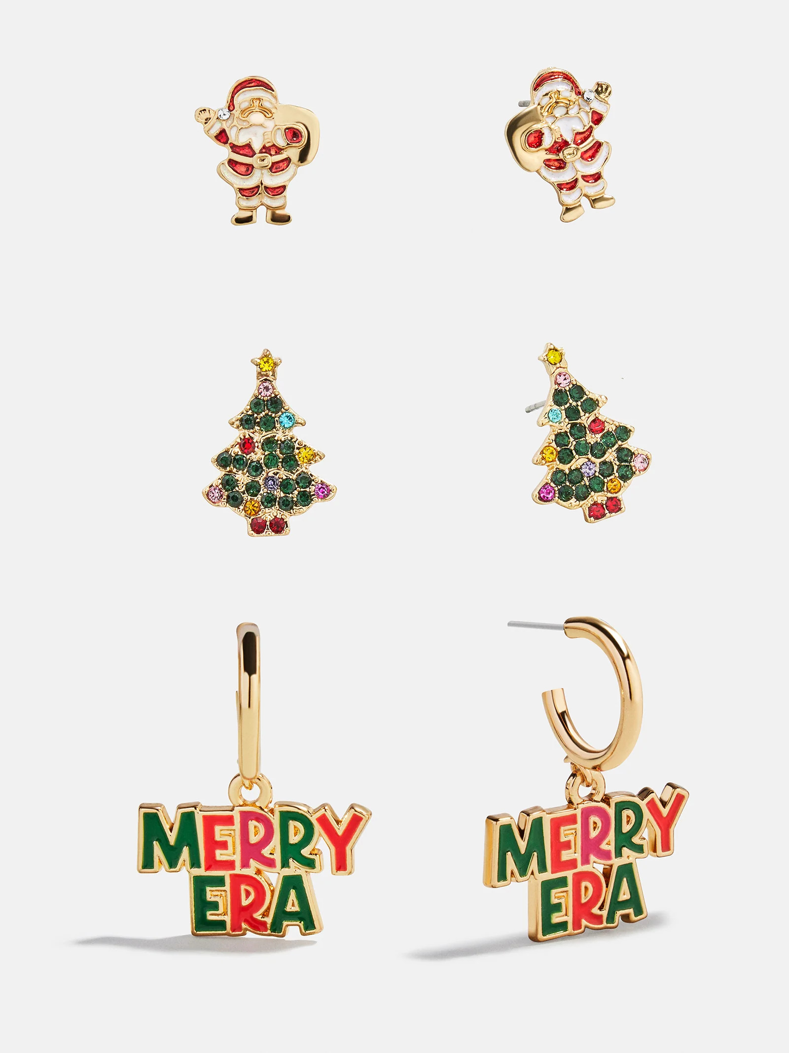 Feeling Festive Christmas Earring Set - Santa Claus | BaubleBar