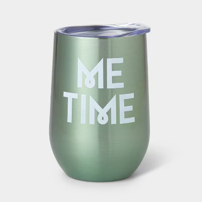 11oz Double Wall Stainless Steel Vacuum Wine Tumbler with Lid - Room Essentials™ | Target