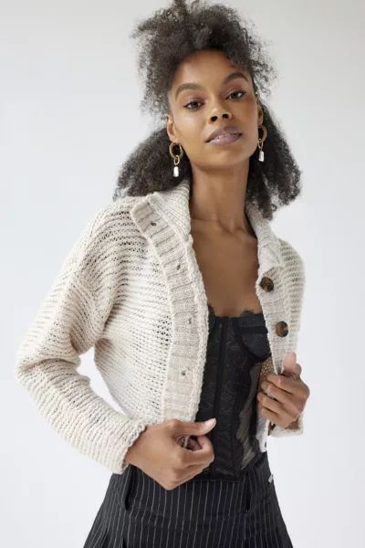 UO McKinley Collared Cardigan | Urban Outfitters (US and RoW)
