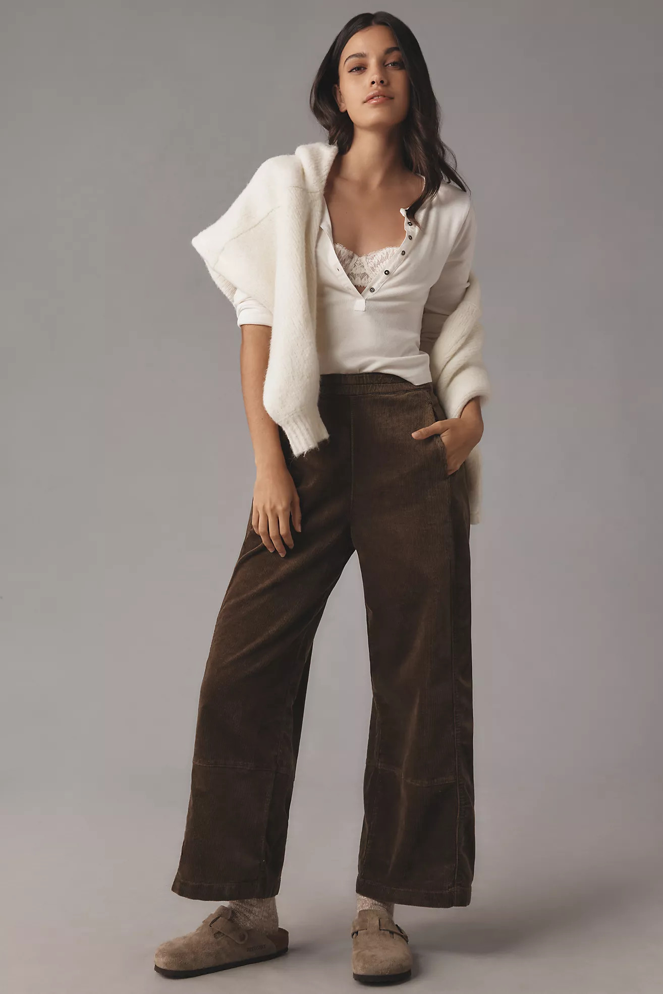 The Izzie Relaxed Pull-On Barrel Pants by Pilcro: Corduroy Edition | Anthropologie (US)