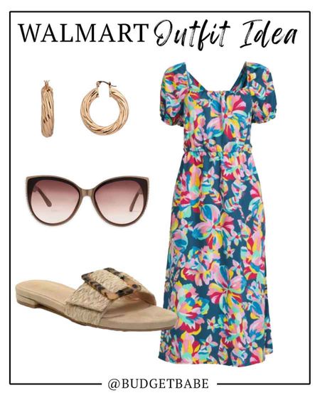 Walmart outfit idea featuring this gorgeous print dress by The Get! #walmartpartner #walmart #iywyk #walmartfashion Easter dress dresses spring vacation

#LTKunder50 #LTKstyletip