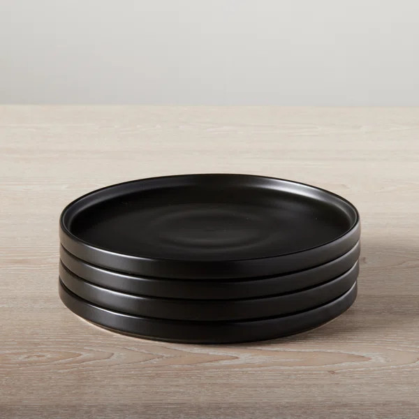 Izie Straight Lip Stoneware Salad Plate (Set of 4) | Wayfair North America
