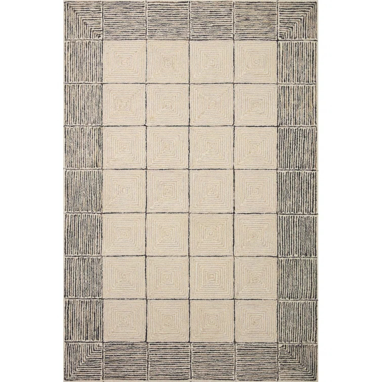 Chris Loves Julia x Loloi Francis Collection FRA-02 Cream / Black, ContemporaryArea Rug | Wayfair North America