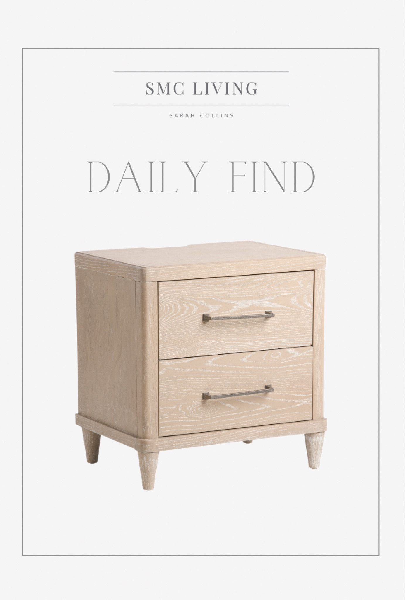 Daily find 🤩

Nightstand
Bedside table
Neutral nightstand
Wood nightstand
Nightstand with drawers 
Two drawer nightstand 
Bedroom furniture


#LTKhome
