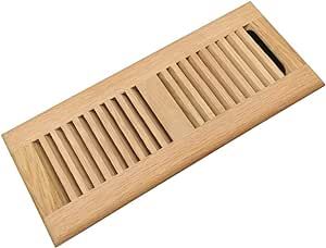 White Oak Wood Floor Register, Drop in Vent Cover with Damper, 6 x 12 Inch (Duct Opening), 3/4 In... | Amazon (US)