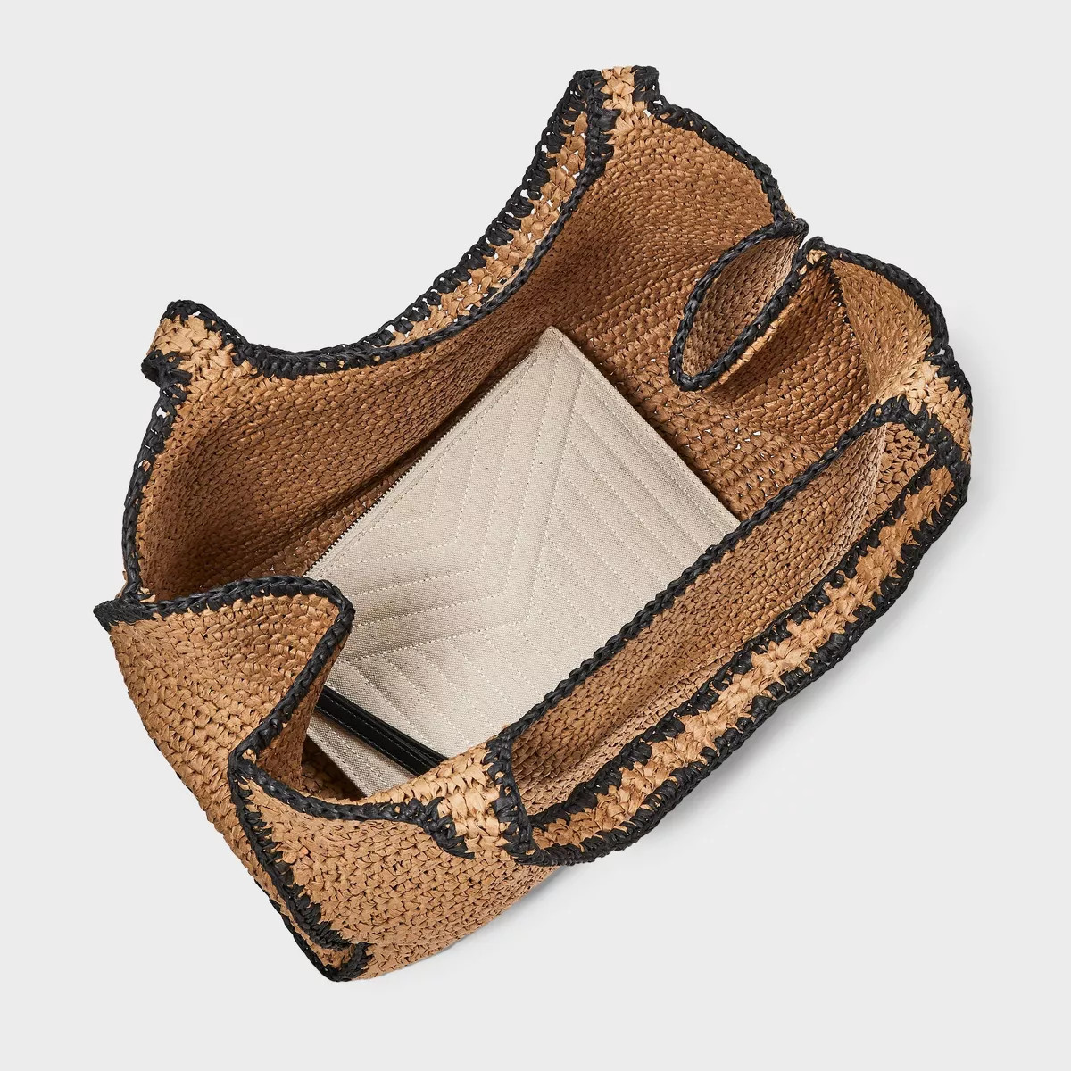 Straw Large Packable Tote Handbag - A New Day™ Beige | Target