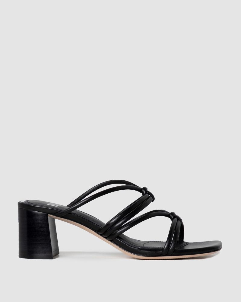 Vivian Sandal - Black Leather | Paige