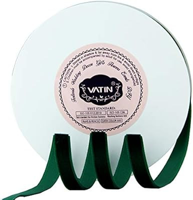 VATIN 3/8" Wide Crushed Velvet Ribbons by Yards Spool, Green,Perfect use for Choker. | Amazon (US)