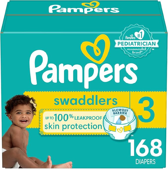 Pampers Diapers Size 3, 168 Count - Swaddlers Disposable Baby Diapers (Packaging & Prints May Var... | Amazon (CA)